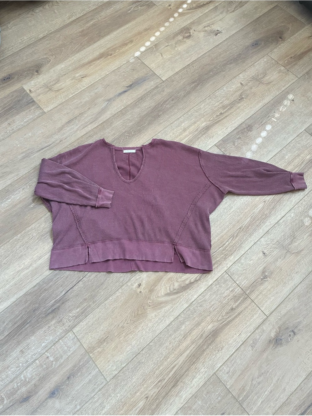 We the Free Waffle-Knit V-Neck Women's Sweater